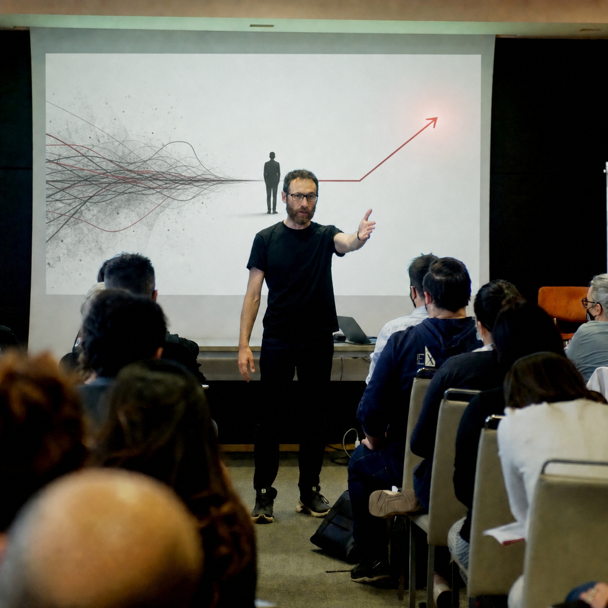 Massimiliano Spini spiega come essere forti mentalmente durante una conferenza sulla preparazione mentale Massimiliano Spini spiega come essere forti mentalmente durante una conferenza sulla preparazione mentale